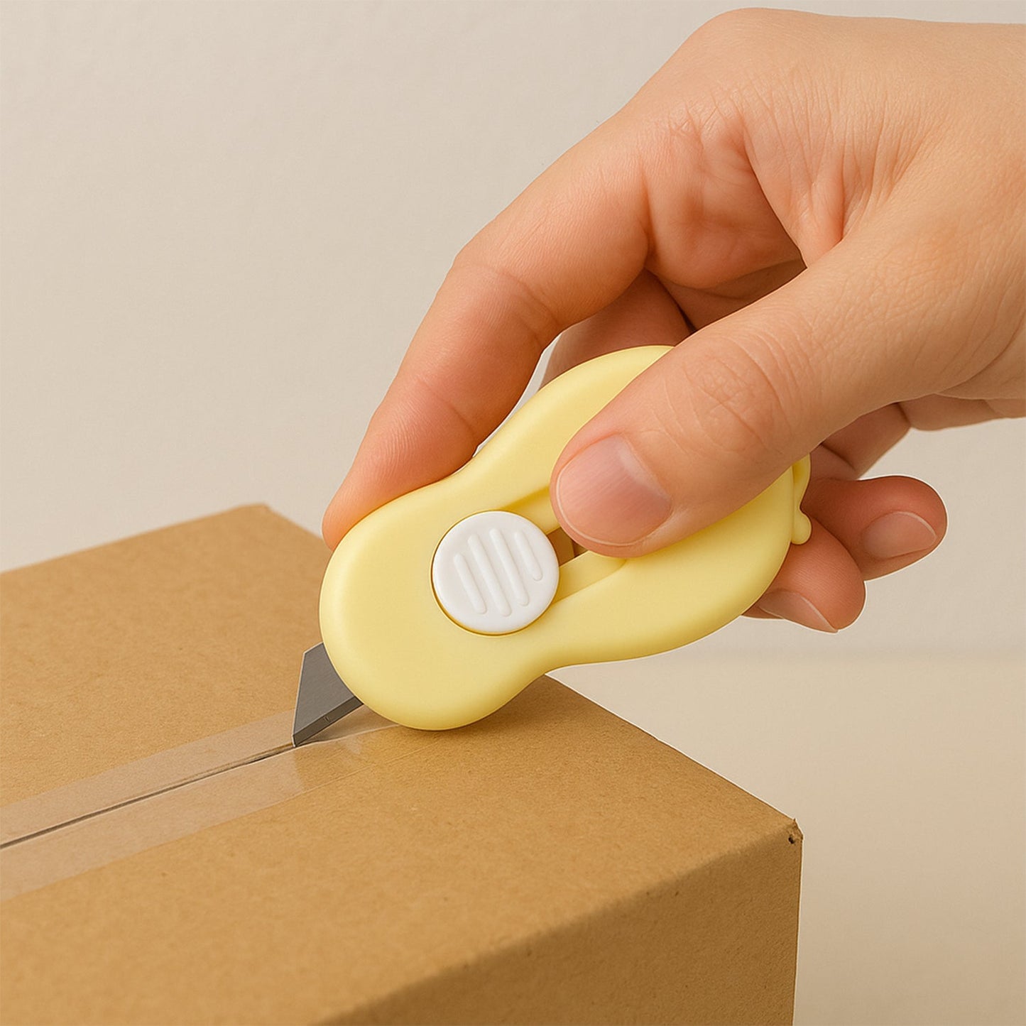 Compact Mini Safety Cutter with Retractable Blade - (1 Pc)